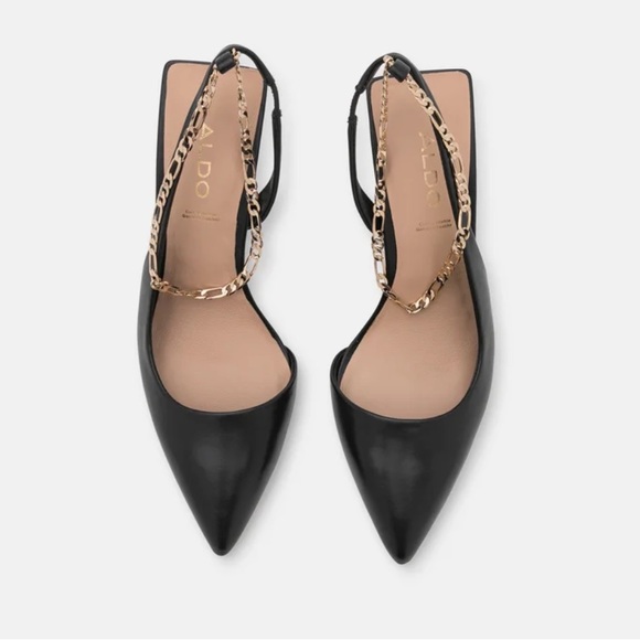 Sling back Heels with chain anklet - Picture 2 of 6